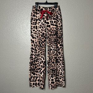 Soma Wide Leg Leopard pajama pants XS Regular length